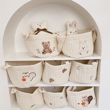 Baby Diaper Clothes Toy Organizer Bag Crib Storage Bag Multi-purpose Storage Basket