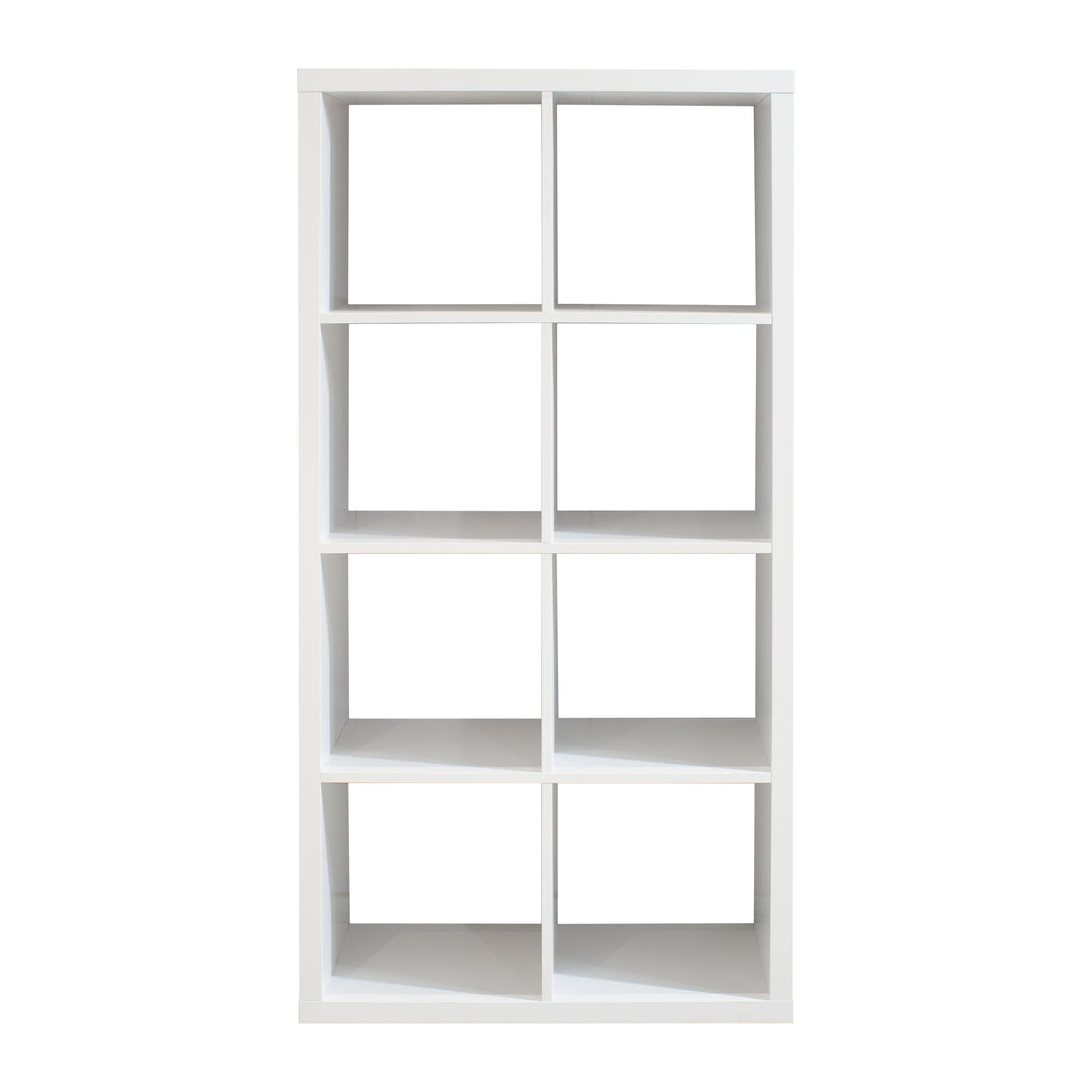Smart Cube 8-Cube Organizer Storage with Opened Back Shelves 2 X 4 Cube Bookcase Book Shleves for Home Office (White)
